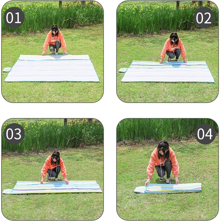 THẢM DÃ NGOẠI, DU LỊCH, PICNIC CAO CẤP - Chống thấm nước, họa tiết caro, gấp gọn tiện lợi - 2 kích thước khách chọn màu!