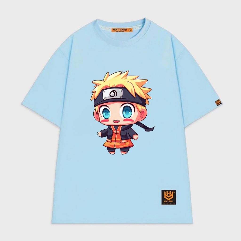 Áo thun tay lỡ unisex áo phông nam nữ oversize hình manga Naruto ninja vui nhộn