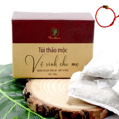 Túi thảo mộc Wonmom - Vệ sinh cho  mẹ bầu và sau sinh  - Tặng Kèm Vòng Tay Phong Thủy May Mắn