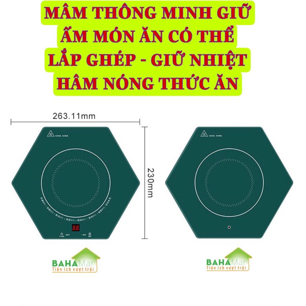 MÂM THÔNG MINH GIỮ ẤM MÓN ĂN CÓ THỂ LẮP GHÉP - GIỮ NHIỆT HÂM NÓNG THỨC ĂN "BAHAMAR" mâm 7 được thiết kế dạng ghép nối