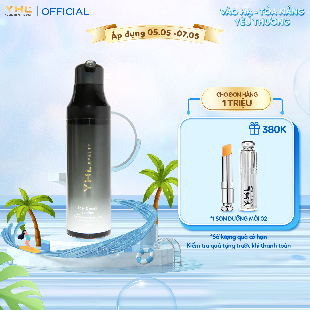 Bộ dầu gội nhuộm tóc hiệu YHL 200ml Hàn Quốc