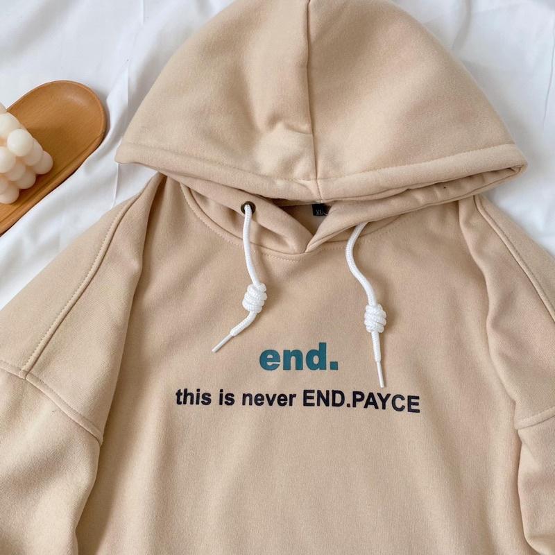 Áo Khoác Hoodie Nỉ Bông END màu TAN Nam nữ unisex/Áo hoodie có mũ form rộng Jaystoree