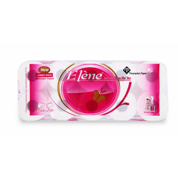 Giấy Vệ Sinh Elene Hồng 3 Lớp Có Lõi