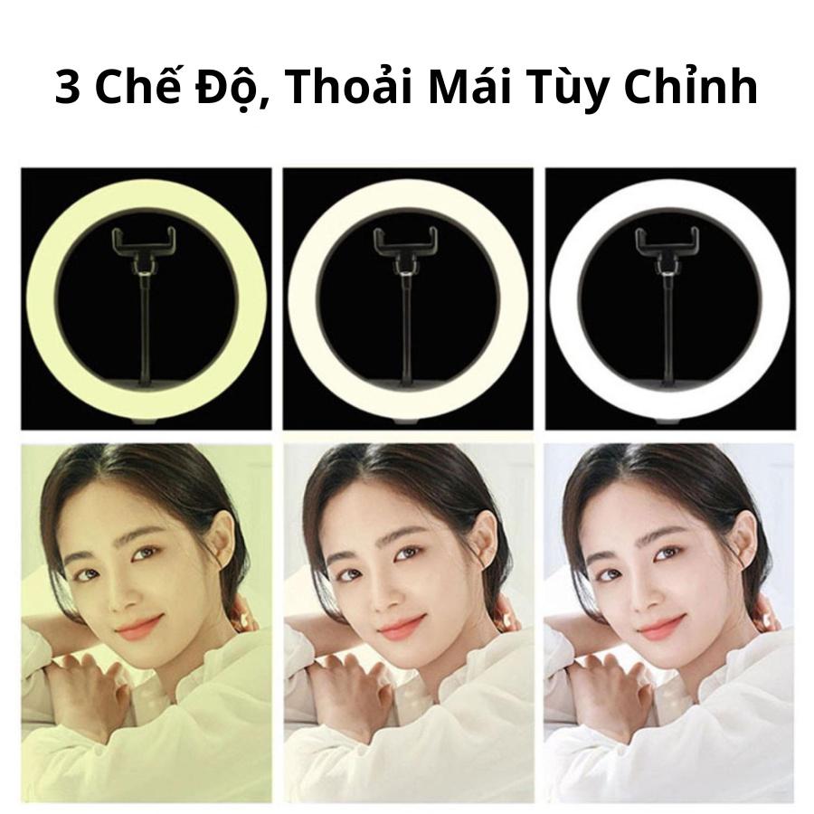 Đèn Livestream Bán Hàng MINPRO Size 30 33 36 45 54 cm, Đèn Make Up Trang Điểm Chụp Ảnh Dễ Dàng Tháo Lắp