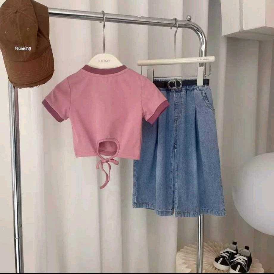 8-20kg_ Sét quần hồng bé gái _Không kèm đai