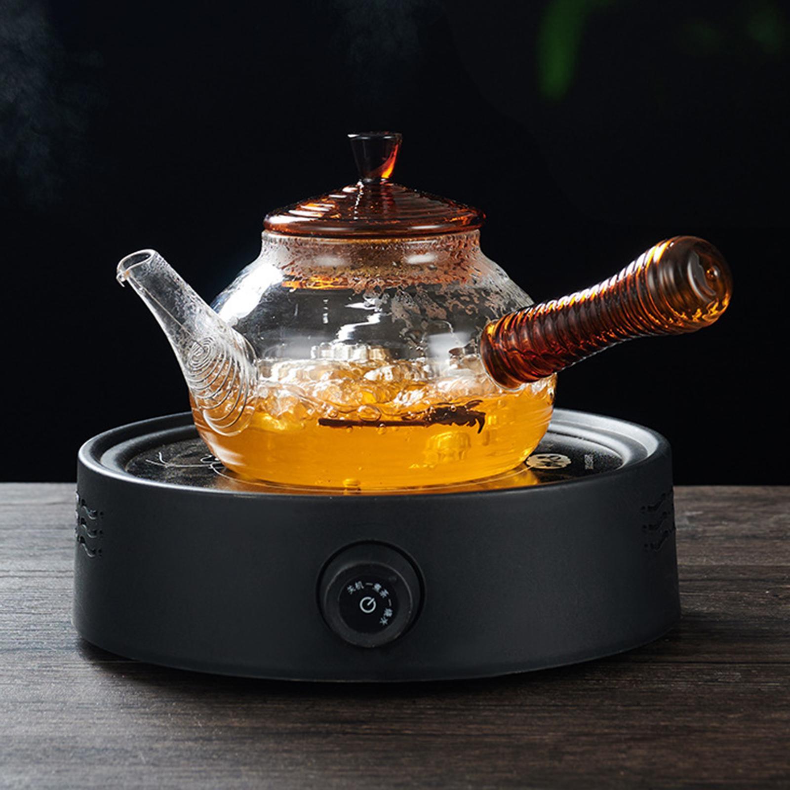 Borosilicate Glass Teapot with Tea Strainer Hand Blowing Clear Tea Pot for Loose Leaf Tea