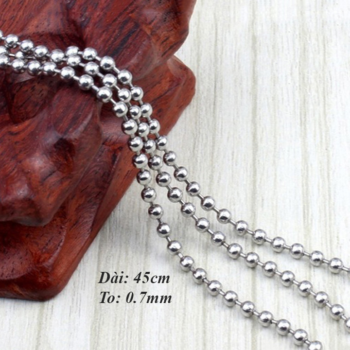 Dây chuyền bi tròn 0.7li cực xinh WDC012-0.7