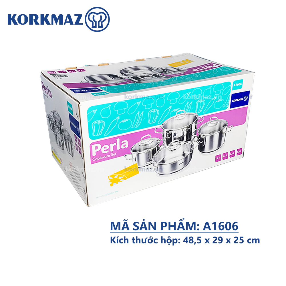 Bộ 4 nồi inox 18/10Korkmaz Perla