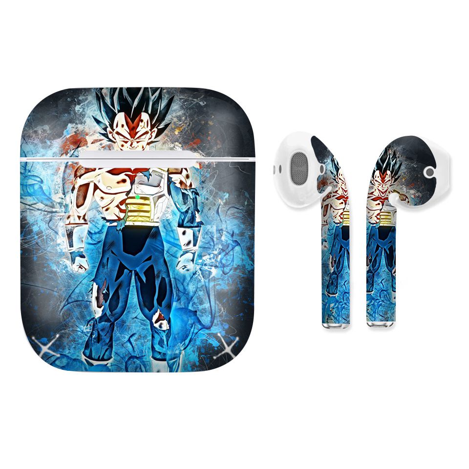 Miếng dán skin chống bẩn cho tai nghe AirPods in hình Dragon Ball - Vegeta 3 - 7vnr64 (bản không dây 1 và 2)