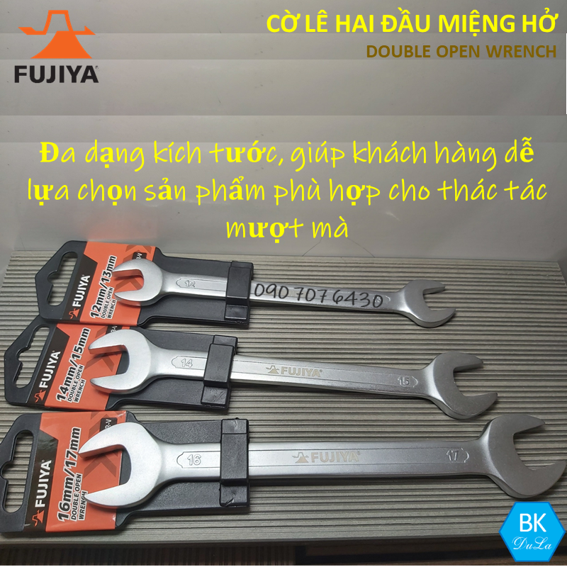 Cờ lê hai đầu miệng hở 10x11mm Fujiya Công nghệ Nhật Bản ADS-1011 Genuine Thép CR-V