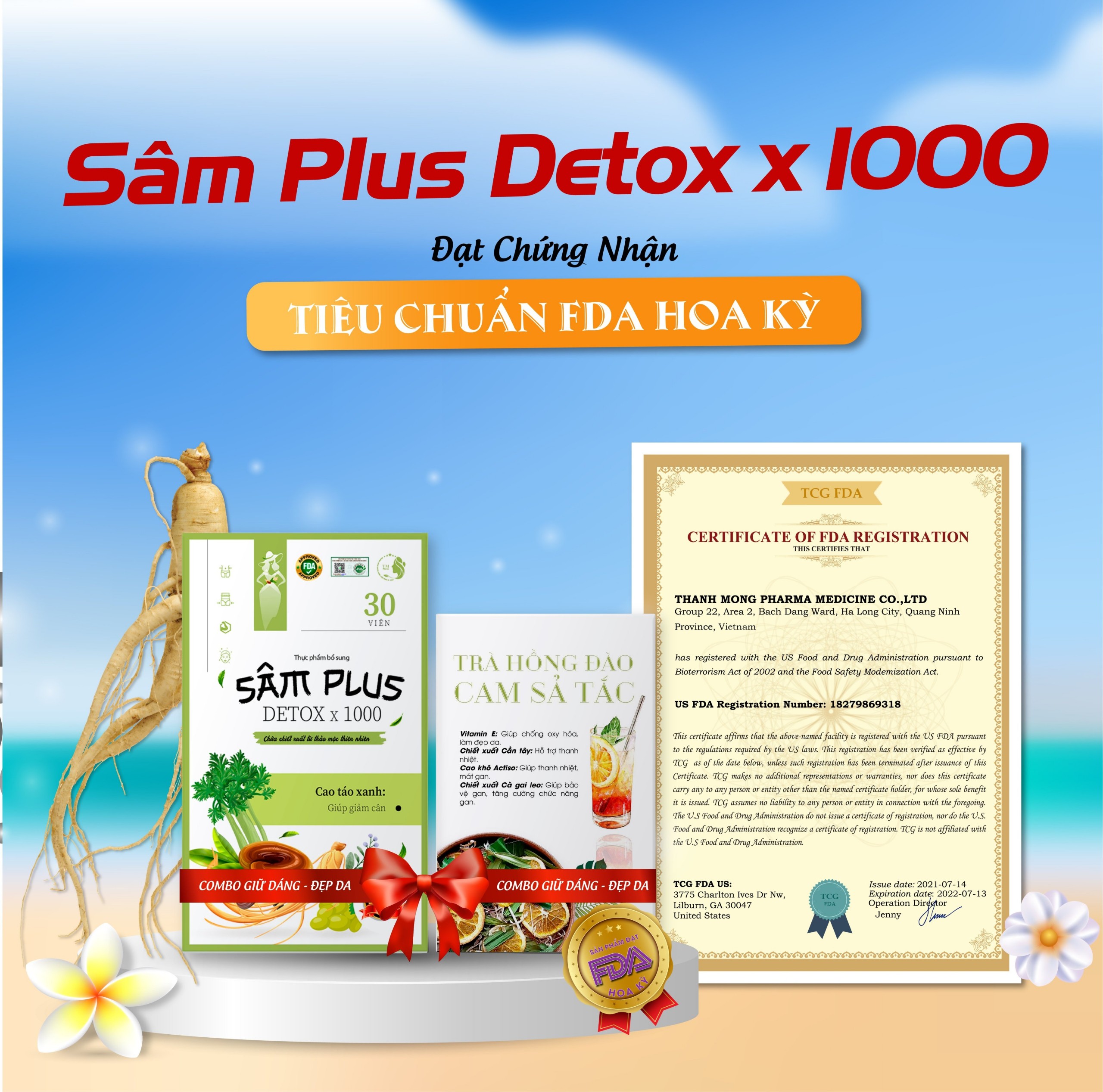 SÂM PLUS DETOX X1000 hỗ trợ giảm thèm ăn phân giải mỡ thừa hỗ trợ kiểm xoát cân nặng an toàn hiệu quả an toàn bằng thảo mộc tự nhiên