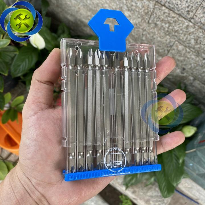 Mũi vít bake hai đầu PH2 x 110mm Kingtony 131102P có nam châm