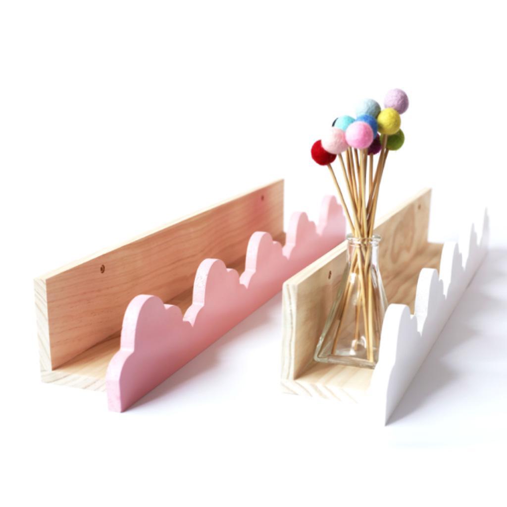Cartoon Shaped Wooden Wall Shelf Display Rack Floating Shelves Bracket