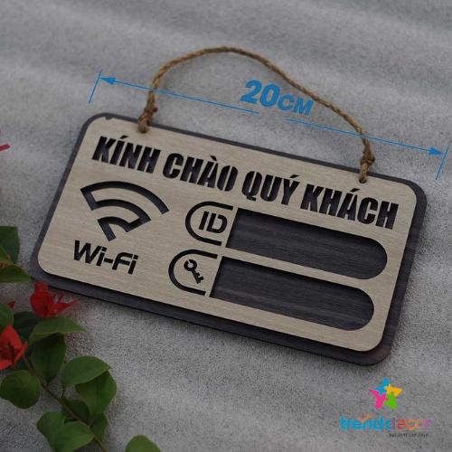 Bảng Gỗ Decor Treo Tường Trang Trí Wifi