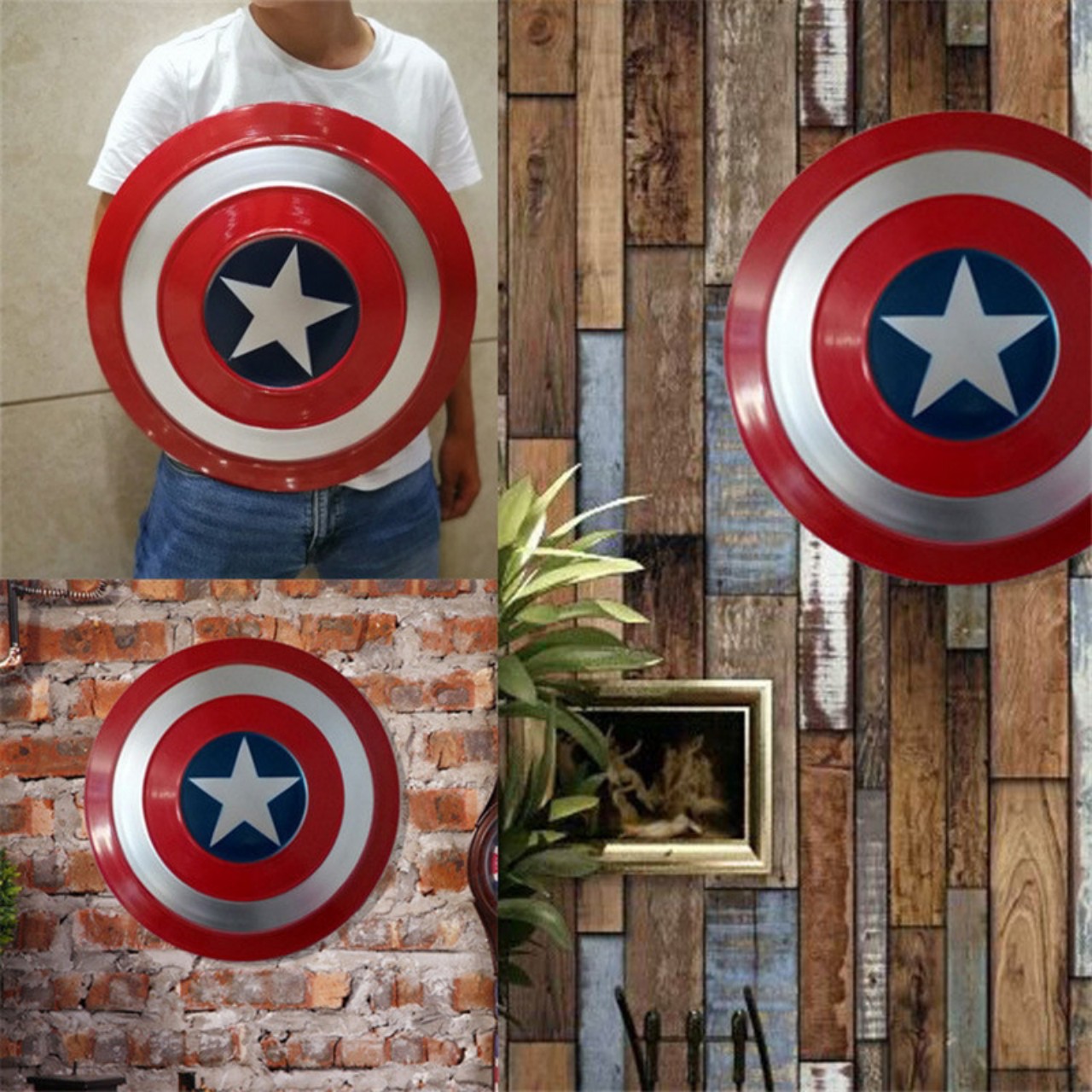 Mô Hình Khiên Captain America tỉ lệ 1:1 Thép Nguyên Khối