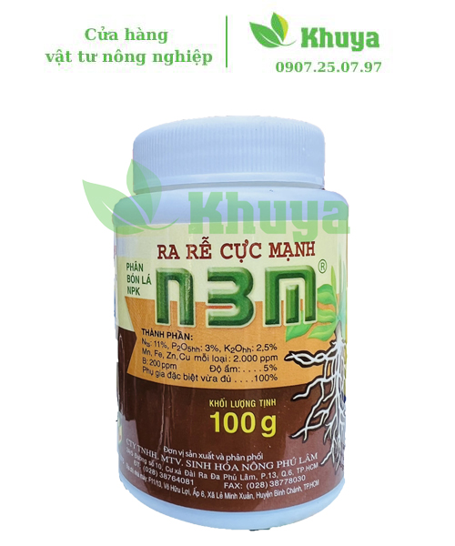 Phân bón lá ra rễ cực mạnh N3M 100gr