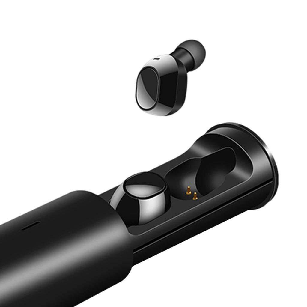 Dual Bluetooth 5.0 HiFi Sports Headset with Charging Case Black