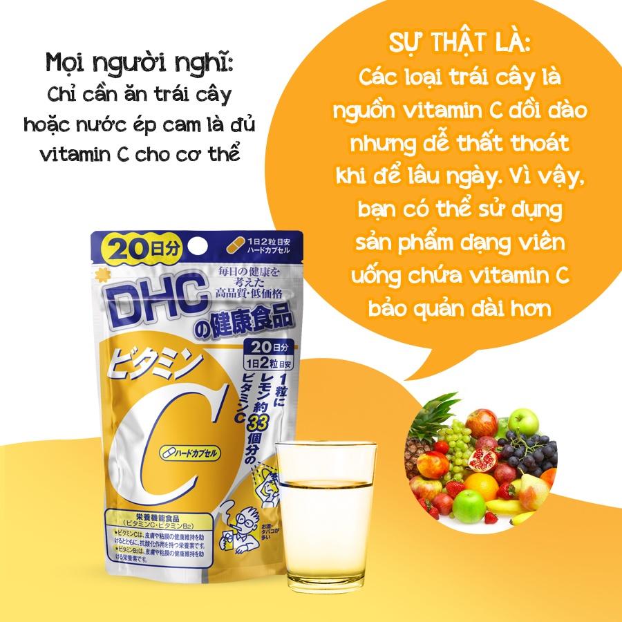 Viên uống DHC Bổ sung Vitamin C Nhật Bản 90 ngày (180viên/gói)