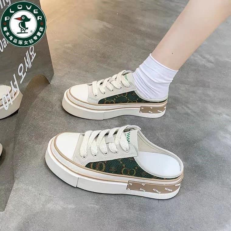 Giày thể thao sneaker nữ sục bata bánh mì độn đế Hàng Quảng Châu mẫu hot trend 2022