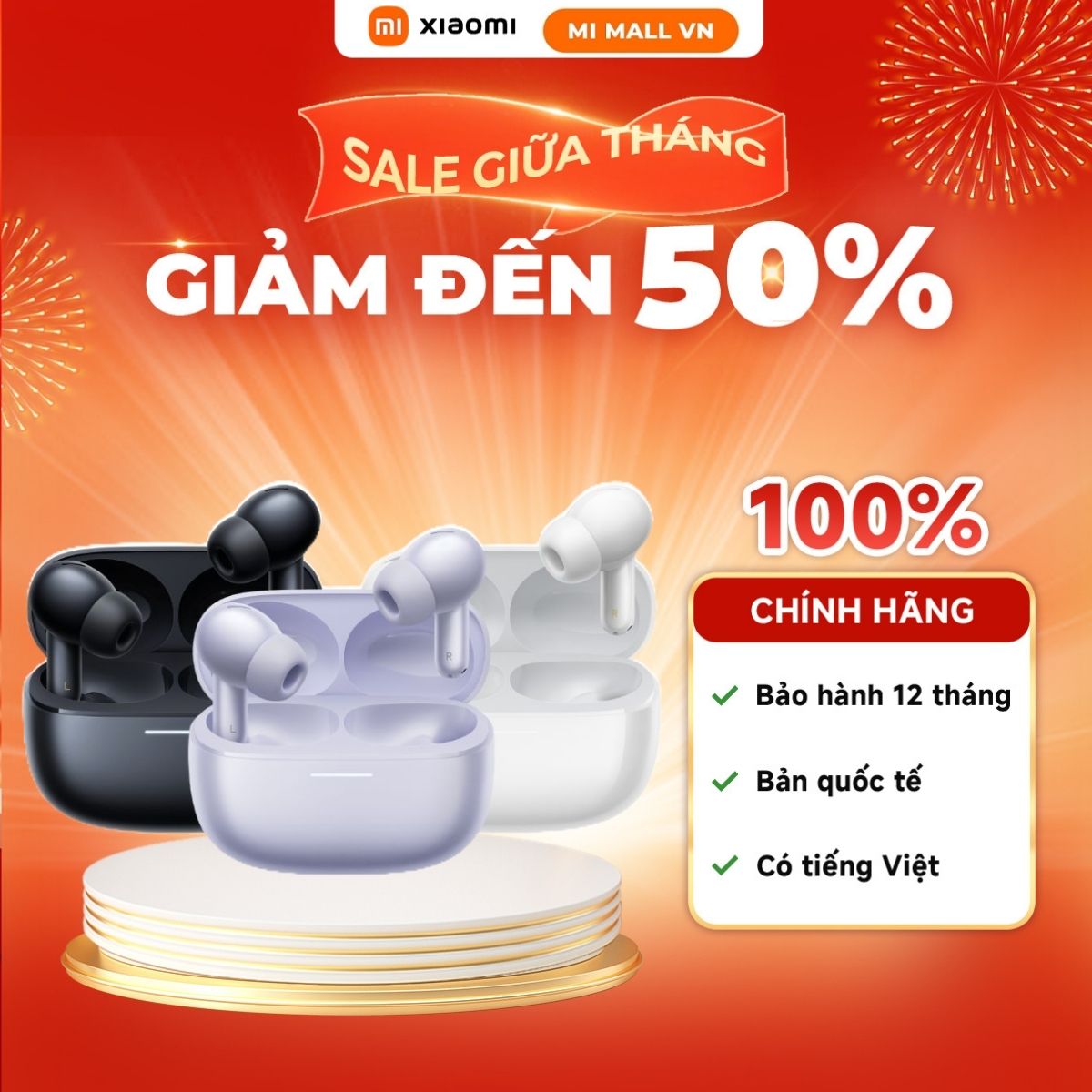 Tai Nghe Bluetooth Xiaomi Redmi Buds 6 Pro - Hàng Chính Hãng, Bảo Hành 6 Tháng