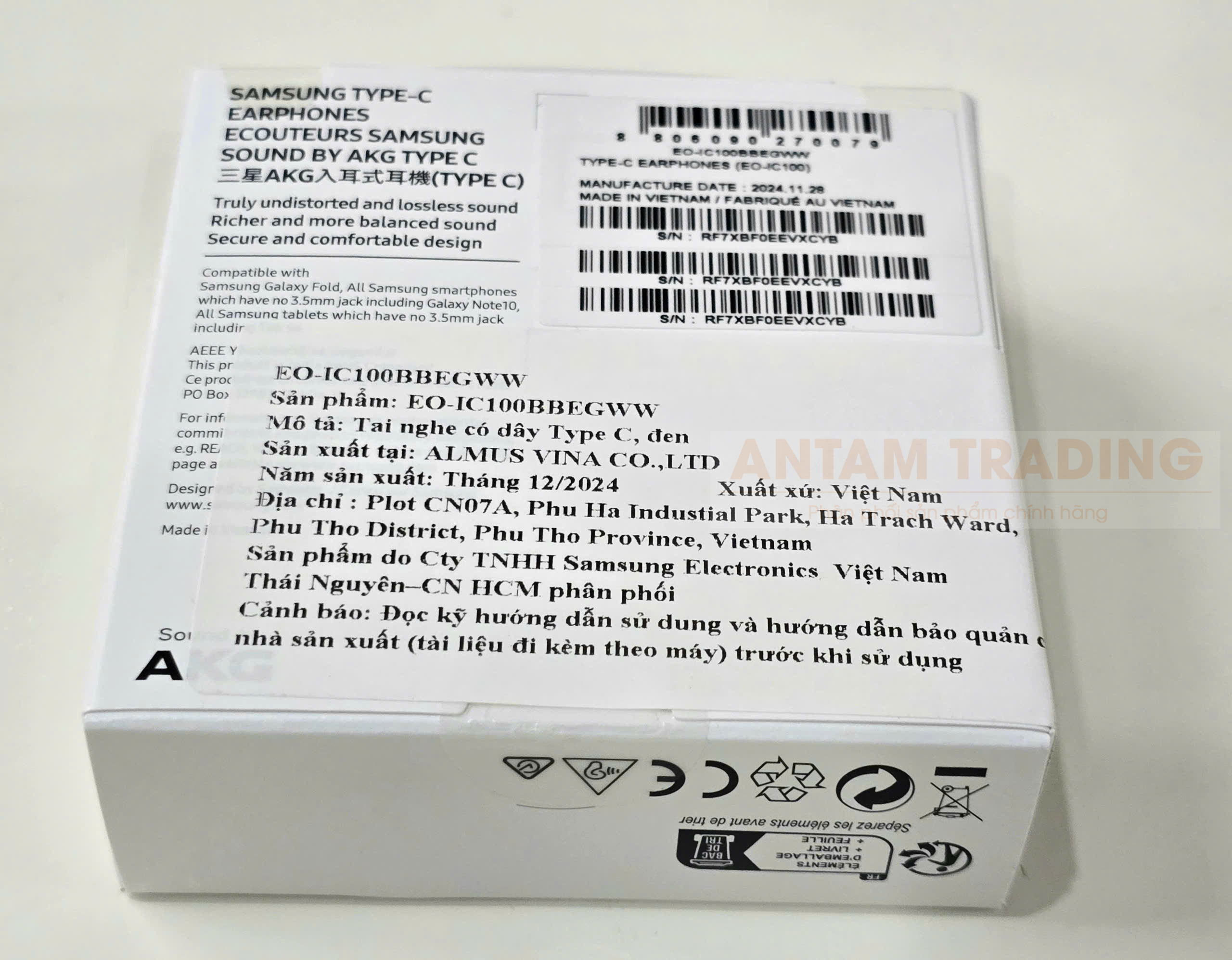Tai nghe Samsung AKG Type-C Earphones (EO-IC100) - Hàng Chính Hãng