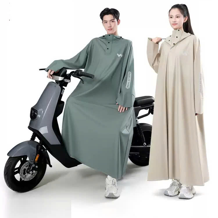 Áo Mưa Trùm Kín Thời Trang Vải Oxford Cao Cấp Chống Thấm Nước, Bền Đẹp, Dày Dặn, Tiện Lợi Mẫu Mới 2025 Freesize