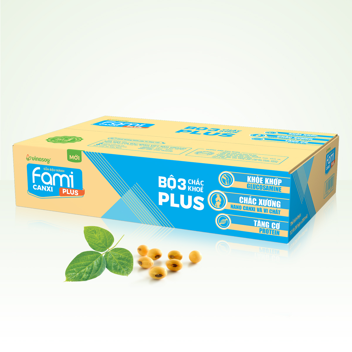 Thùng sữa đậu nành Fami Canxi Plus hộp