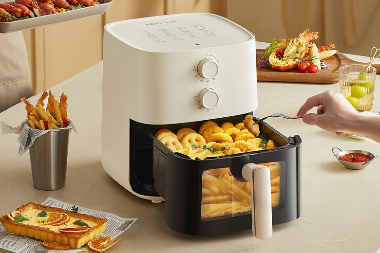 Nồi chiên không dầu Bear QZG-J15M1 (AF-4H15K), Dung tích 5 lít, Công suất 1500W Hàng Chính Hãng