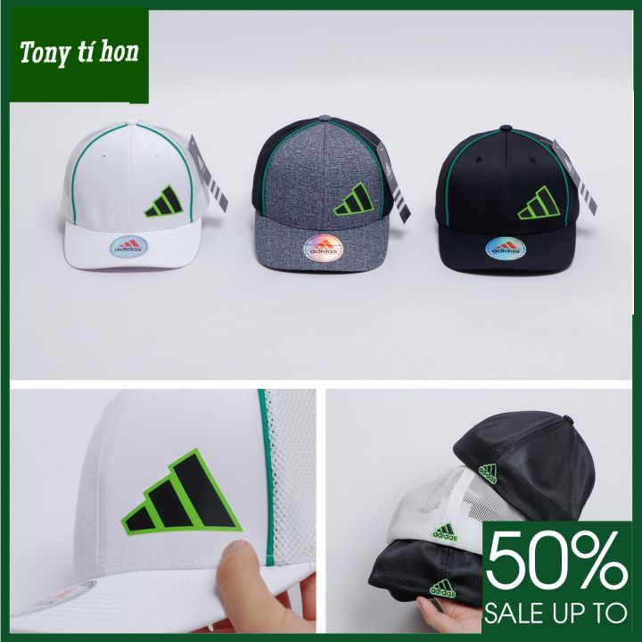 Tony tí hon - Mũ/nón kết lưỡi trai logo viên dạ quang phối lưới bít đuôi cá tính thời trang nam nữ cao cấp màu đen/trắng/xám