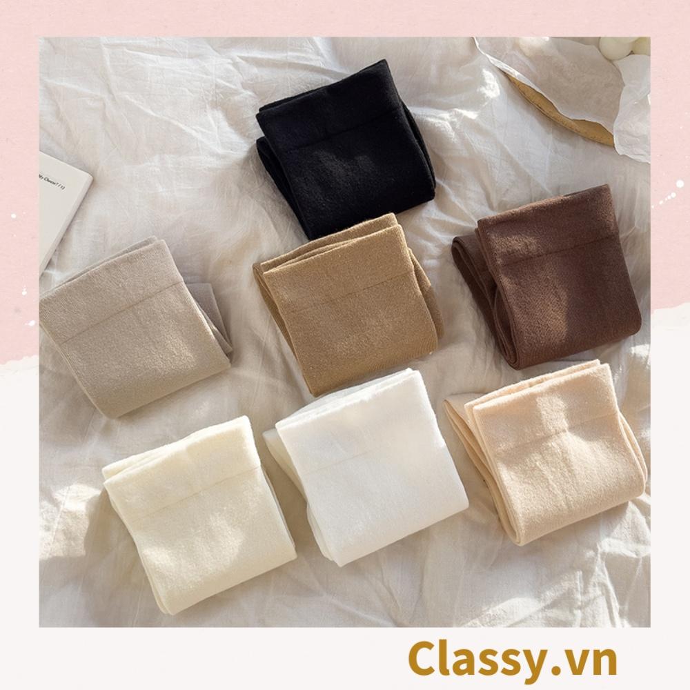 Tất cổ cao, vớ cổ cao Classy với đường gân ôm chân, nhiều màu phong cách hàn quốc G1430