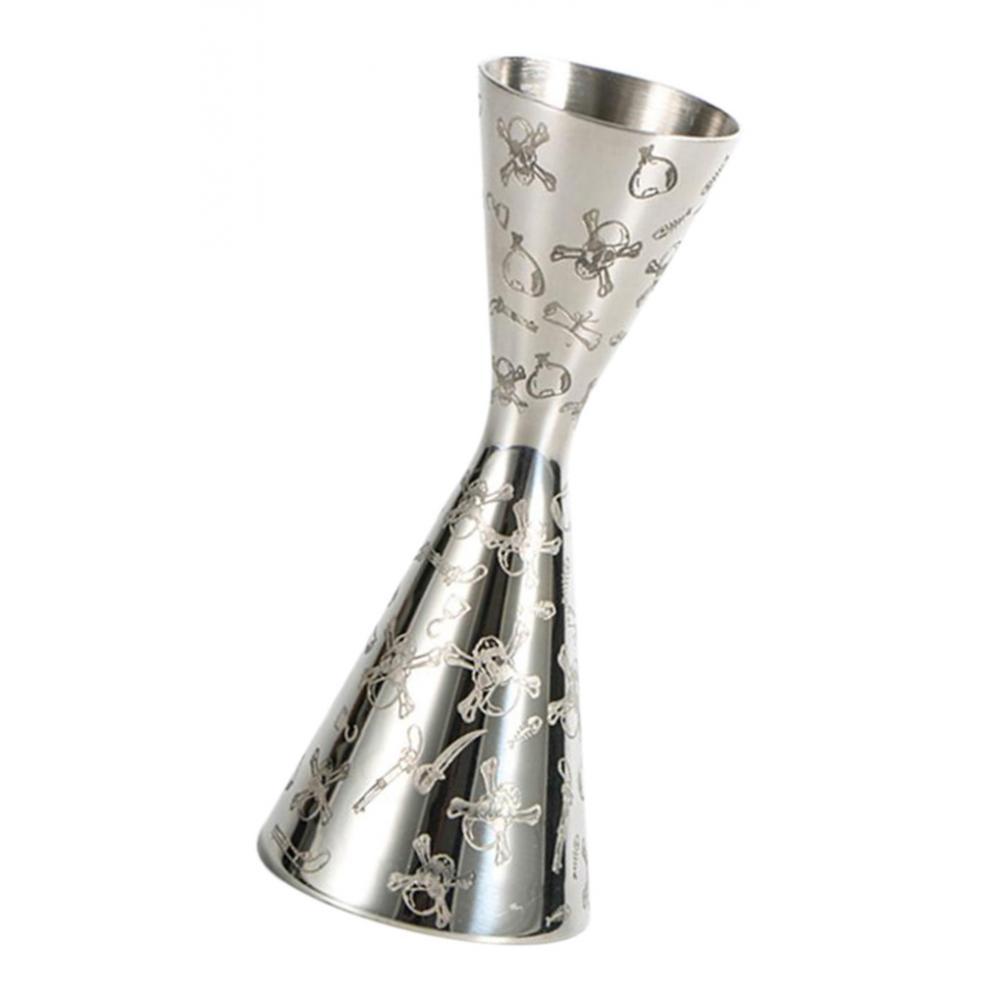 2 Pcs Cocktail Jigger Tool Wine Mixer Measuring Cup Stainless Steel 1oz/2oz