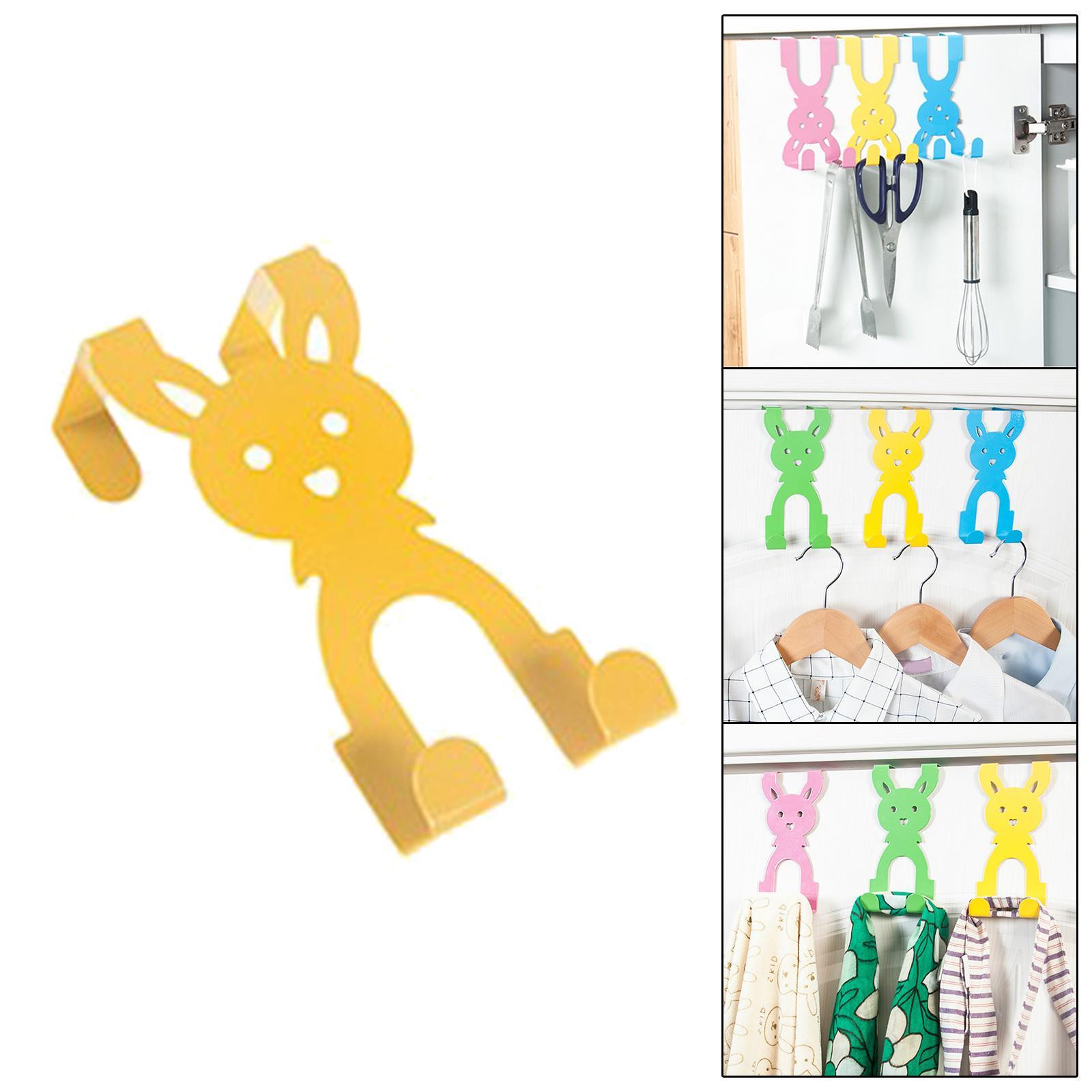 Over The Door Hanger with Double Hanging Hooks, Heavy Duty Hooks Door Hanger Hook Organizer for Hanging Coats, Hats, Robes, Towels, Keys