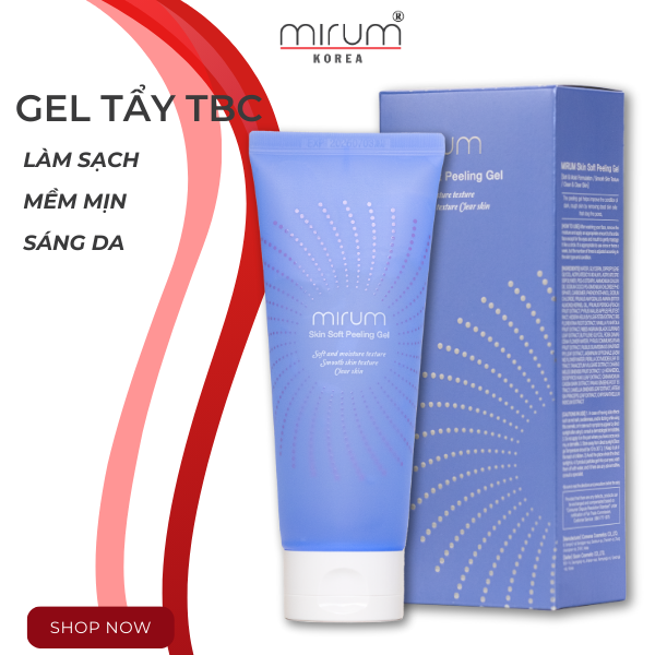 Gel tẩy tế bào chết, làm sạch, mềm mịn và sáng da Mirum 150g