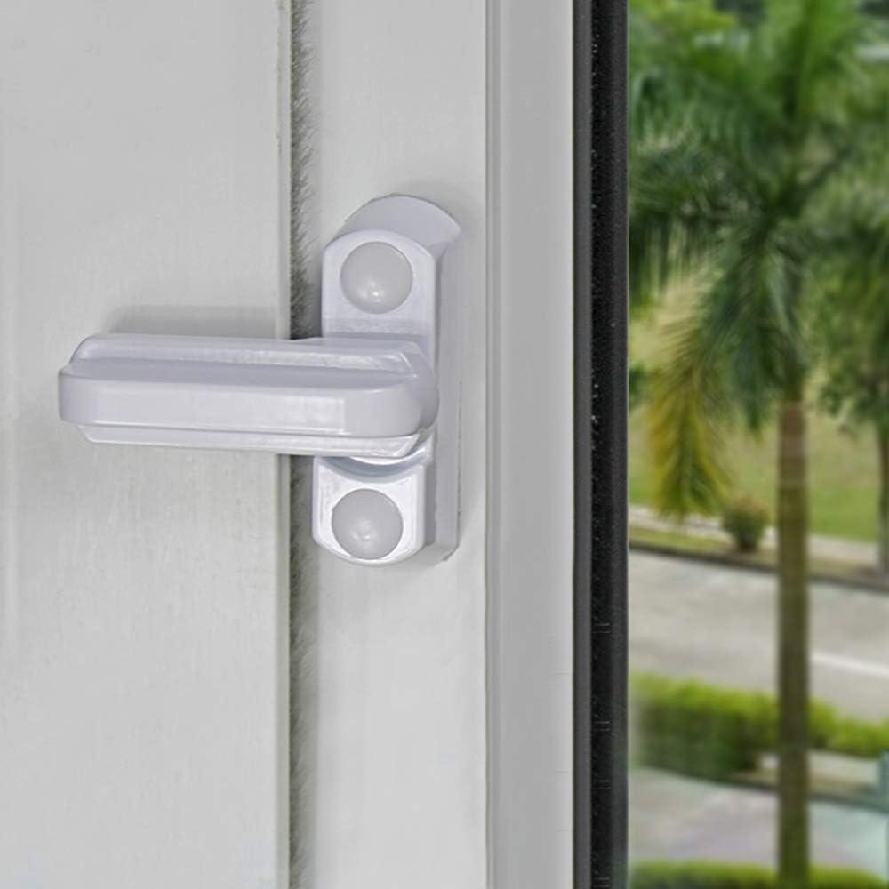 Cửa sổ 4PCS Cửa sổ Jammer trong Khóa kim loại trắng Khóa trong phạm vi an toàn trong nước thay thế cho các cửa và cửa sổ và an toàn nhà khác nhau