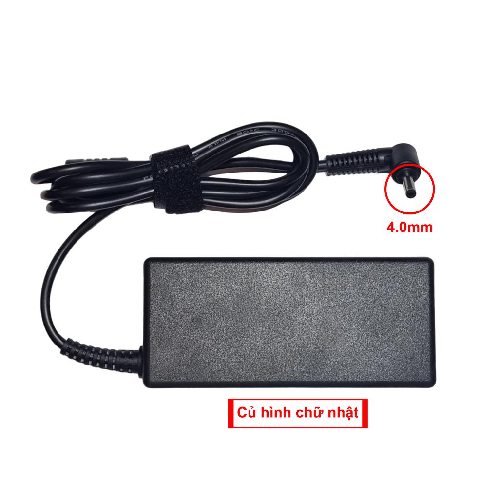Sạc TeemoPC dùng Tương Thích Cho laptop Asus 65w 3.42a chân nhỏ 4.0mm kèm dây nguồn - Củ sạc hình vuông TESE Hàng Nhập Khẩu