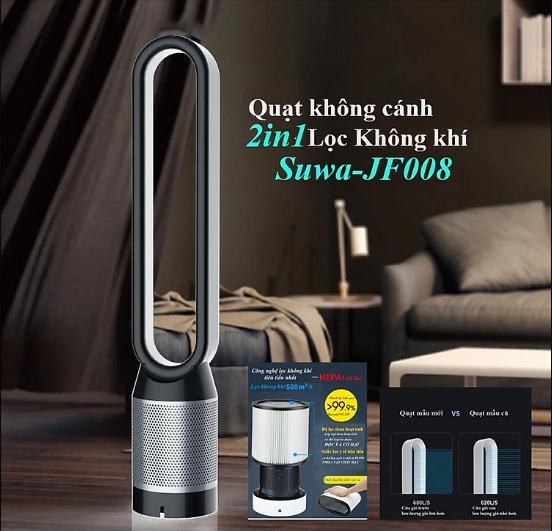 Quạt không cánh lọc không khí Pure Cool Hepa Carbon - cao cấp