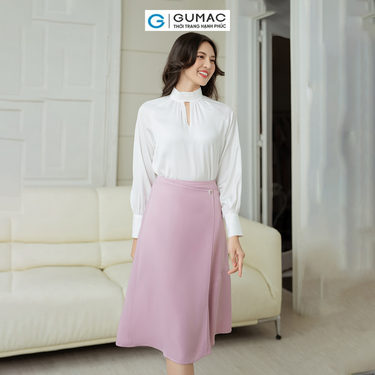 Áo kiểu cổ lọ GUMAC AD08013