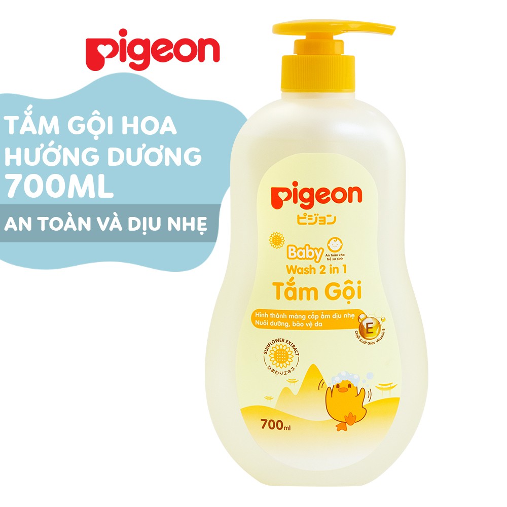 Sữa Tắm Gội Pigeon 2 Trong 1 Tinh Chất Hoa Hướng Dương (700ml)