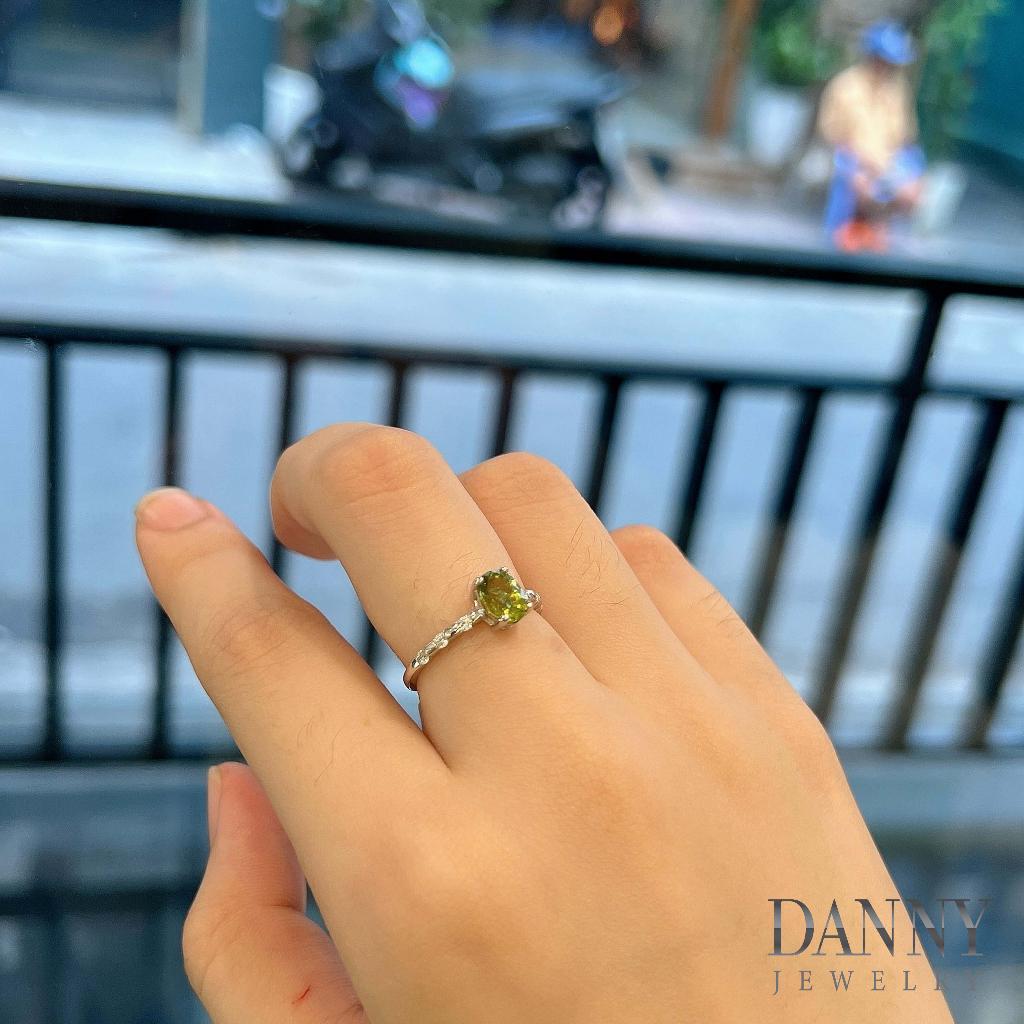 Nhẫn Nữ Danny Jewelry Bạc 925 Xi Rhodium Đá Peridot & CZ N0107