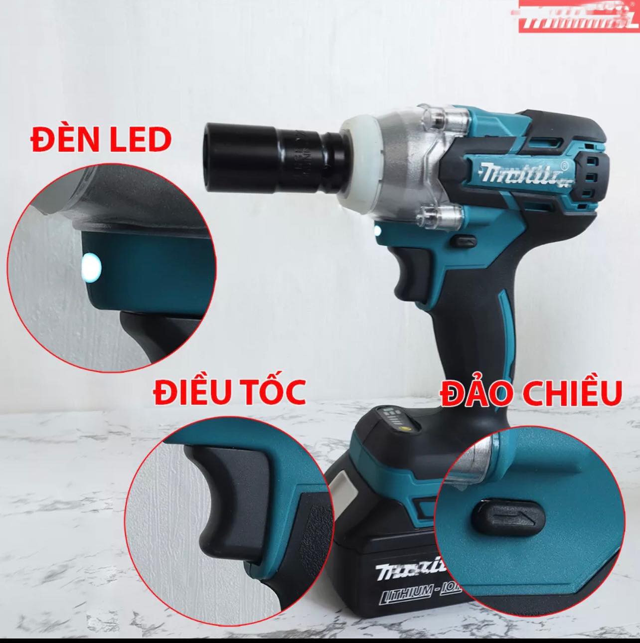 siết bulong 198v  bộ 2 pin kèm bộ phụ kiện