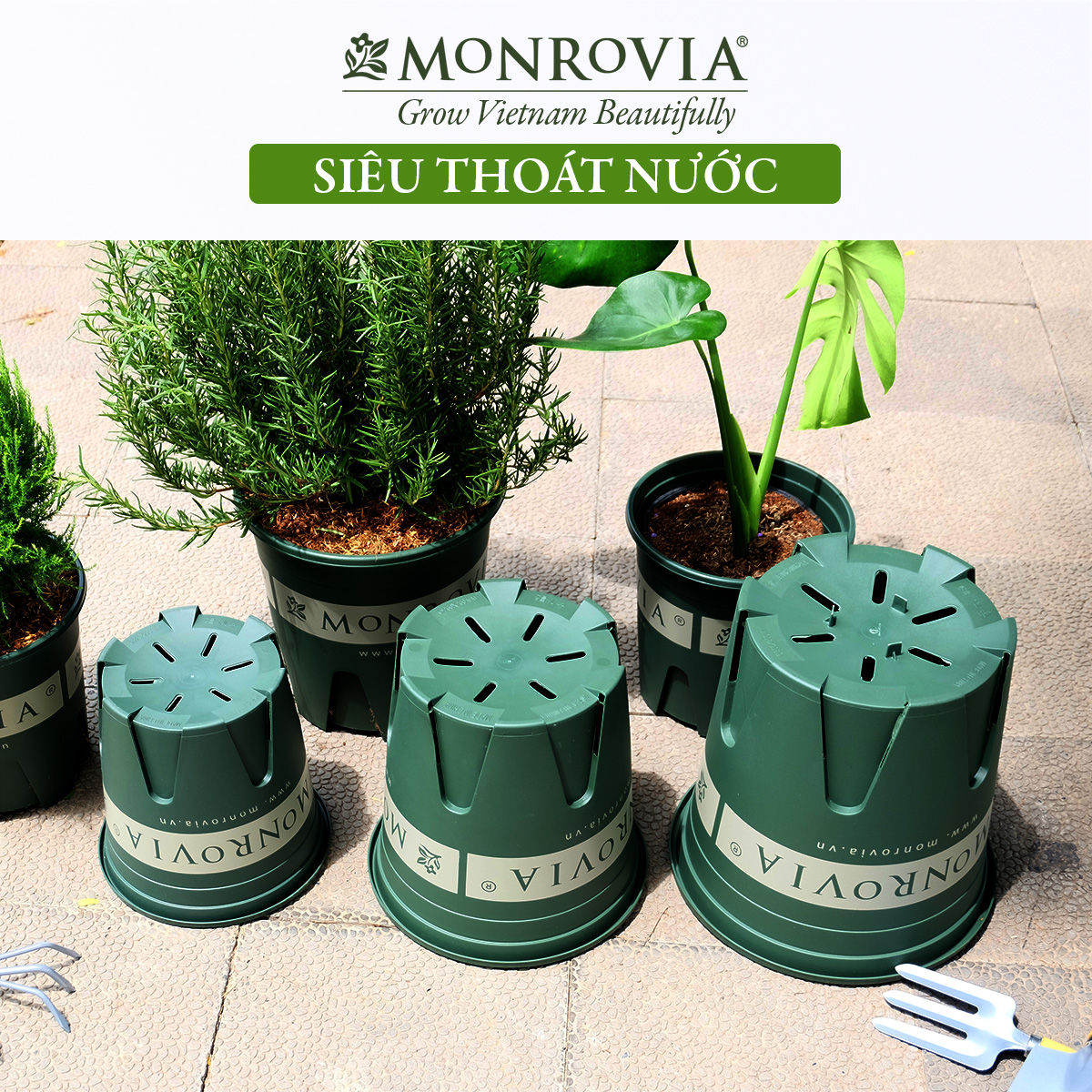 Chậu nhựa trồng cây MONROVIA 6 Gallon, Dòng M-Series, chậu trồng cây, chậu cây cảnh mini, để bàn, treo ban công, treo tường, cao cấp, chính hãng thương hiệu MONROVIA