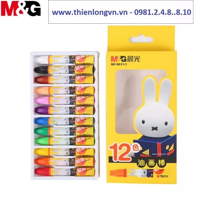 Sáp khô 12 màu 3D Miffi M&G - MF9011-1