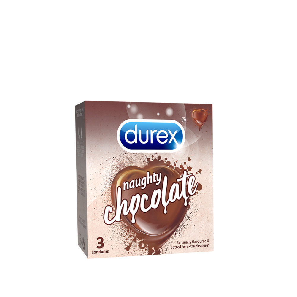 Bộ 3 Bao Cao Su Durex Naughty Chocolate - Hộp 3 chiếc