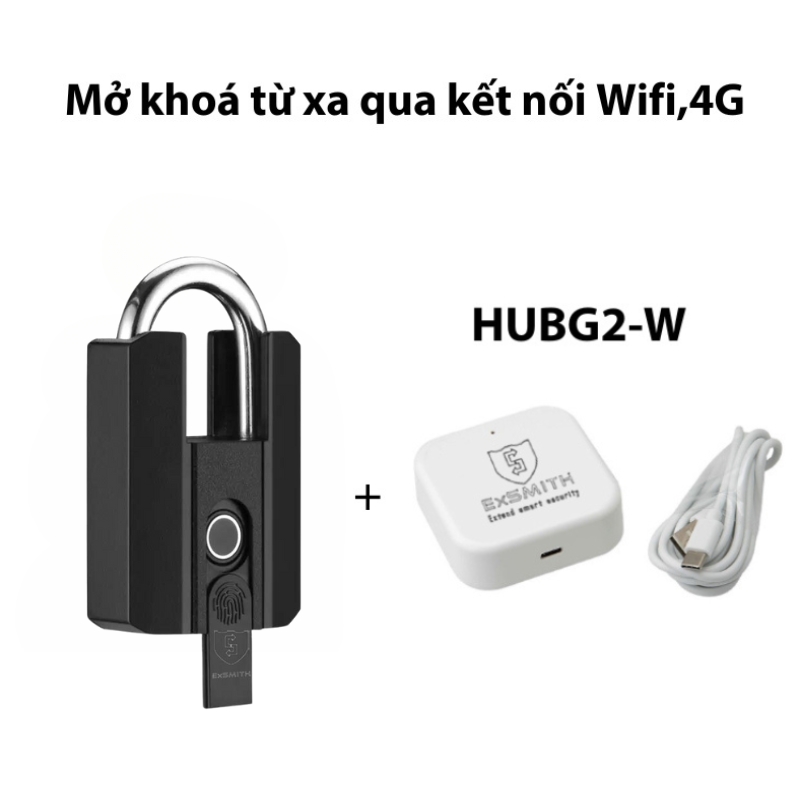 Ổ Khóa Cửa Vân Tay Thông MInh Exsmith P303 Kèm Chìa Khóa Và Mở Bằng Điện Thoại Từ Xa