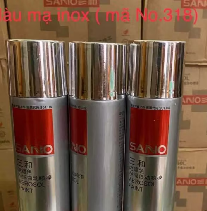 Chai sơn xịt mạ màu inox mạ crôm