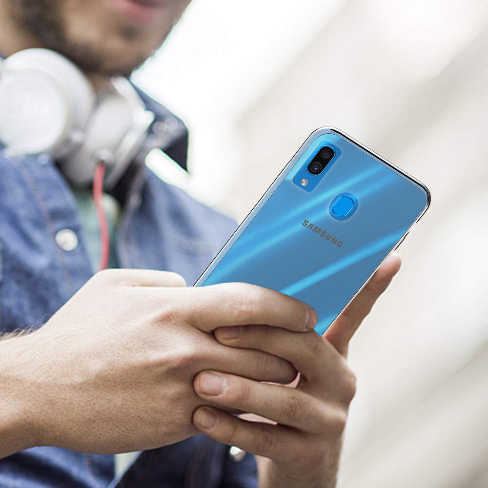 Ốp lưng dẻo cho Samsung Galaxy A40 hiệu Ultra Thin mỏng 0.6mm chống trầy - Hàng chính hãng