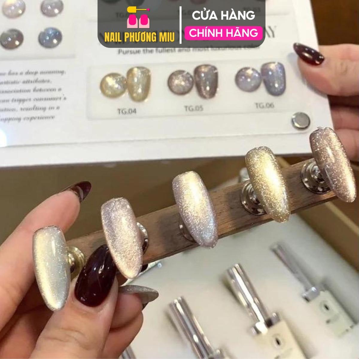 Set Sơn Gel Mắt Mèo Kim Cương Ánh Sao Cực Quang 6 Màu TG PRO Làm Nail Siêu Sáng, Lên Màu Chuẩn, Đậm Mướt Nữ Women