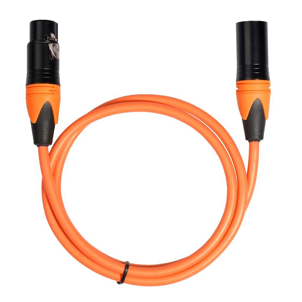 XLR-M to XLR-F 3 Contacts Balanced Mic Audio Cable 5 Colors 3 ft