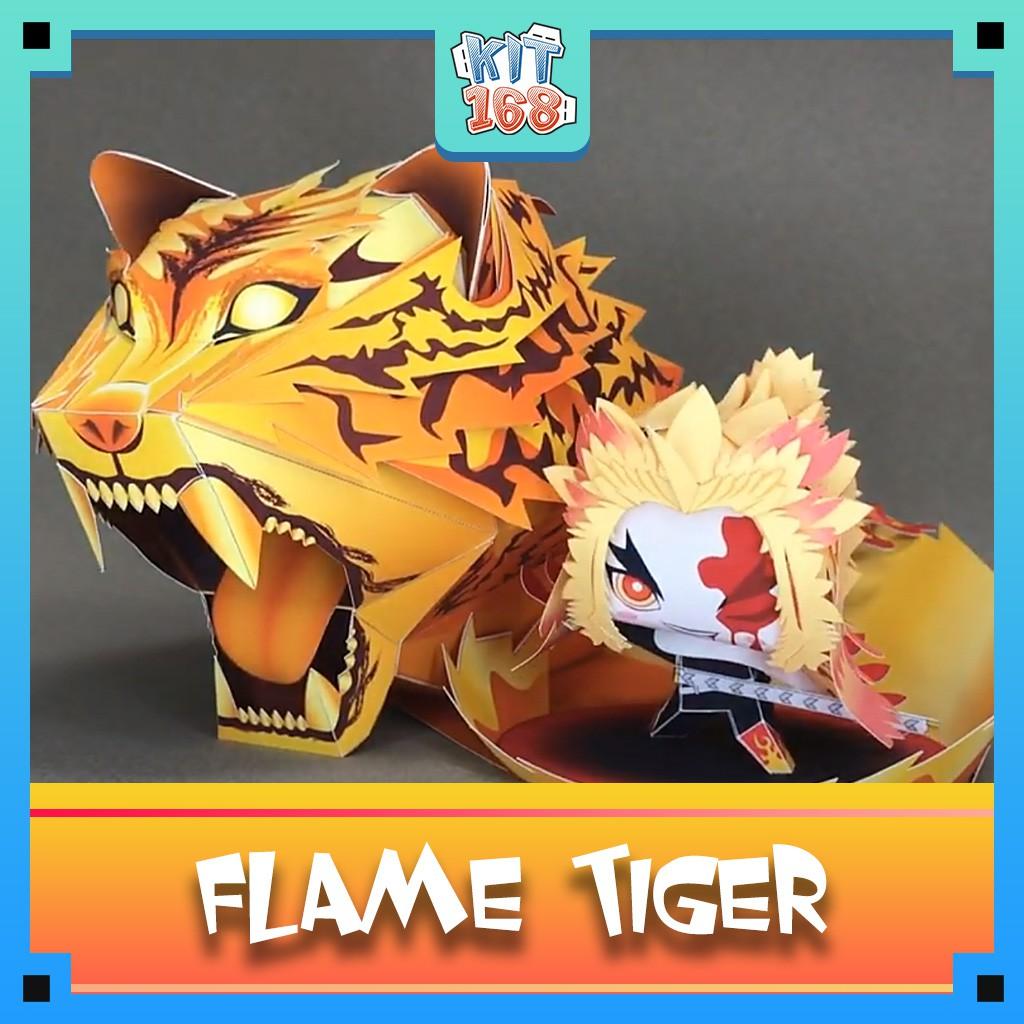 Mô hình giấy Anime Chibi Kyojuro Rengoku ver 6 (Flame Tiger)- Demon Slayer (Kimetsu no Yaiba)