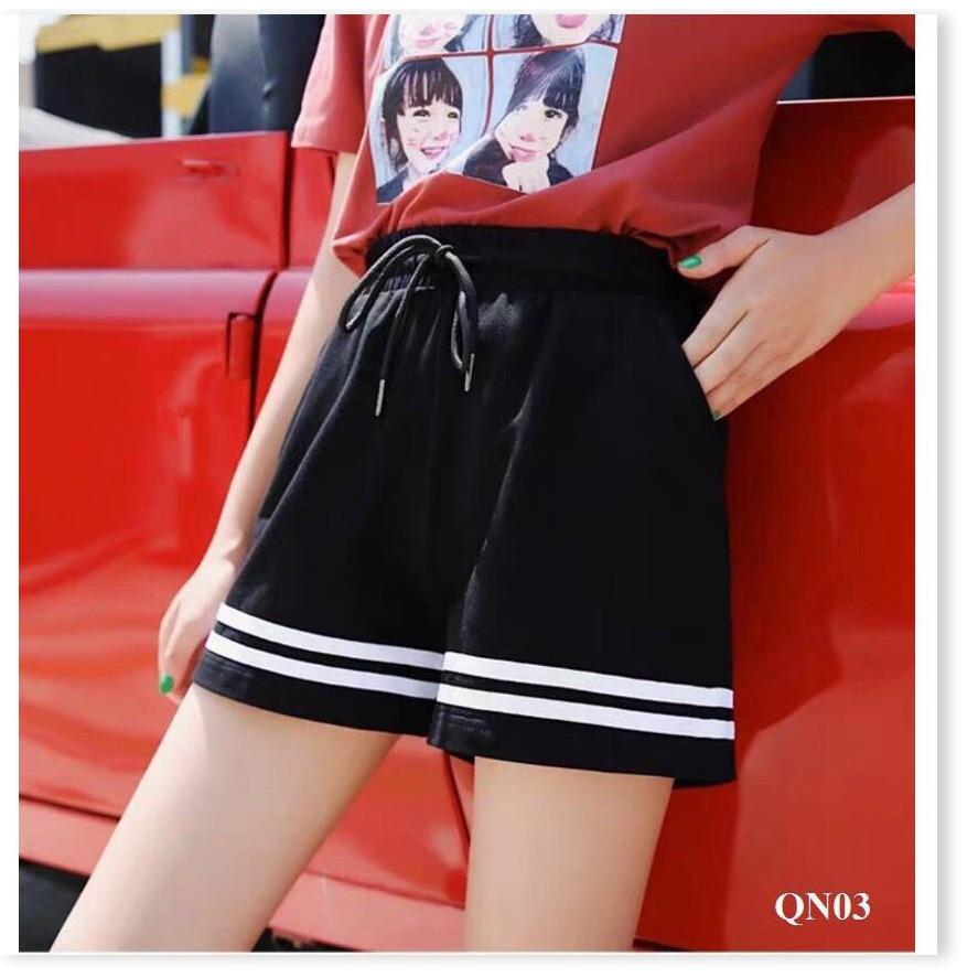 Quần short nữ VIỀN 2 màu - thun cotton